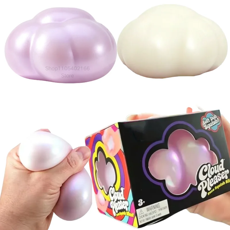 Schylling Cloud Pleaser Slow Rising Squishy Stress Relief Squishy Cube Anti-Anxiety Squeeze Object For Focus ADHD Population