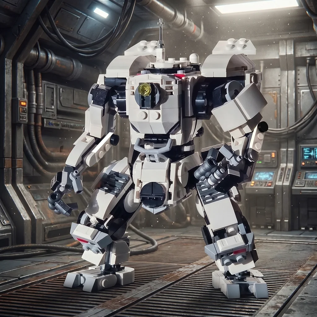 

MOC Sci-Fi Game Mecha Building Blocks Heavy Armored Robot Bricks Model DIY Assembly for Adult Gamers Fans Gift