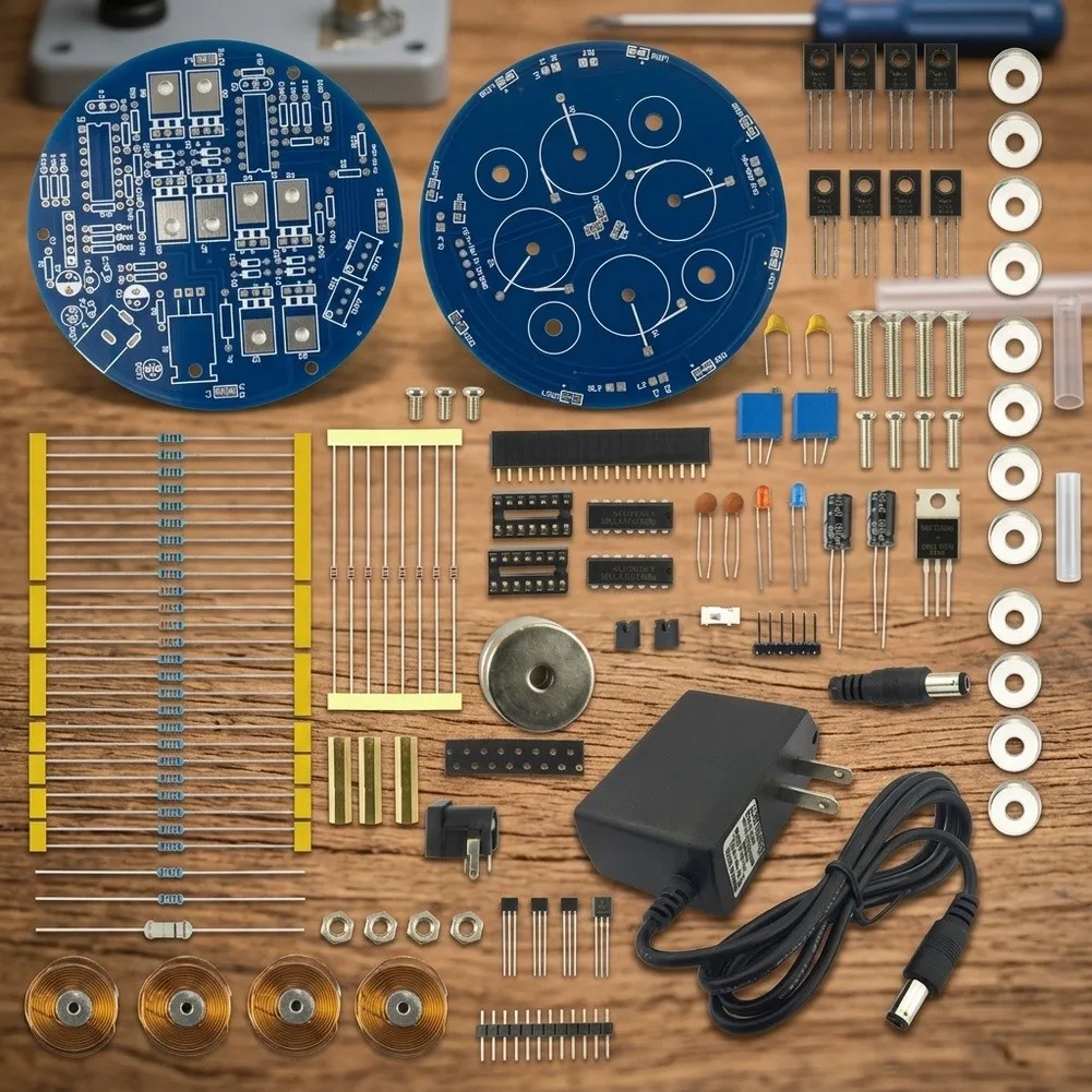 Build Your Own Magnetic Levitation System Using 85mm Round Board Kit with Power Adapter for STEM Curriculum Support