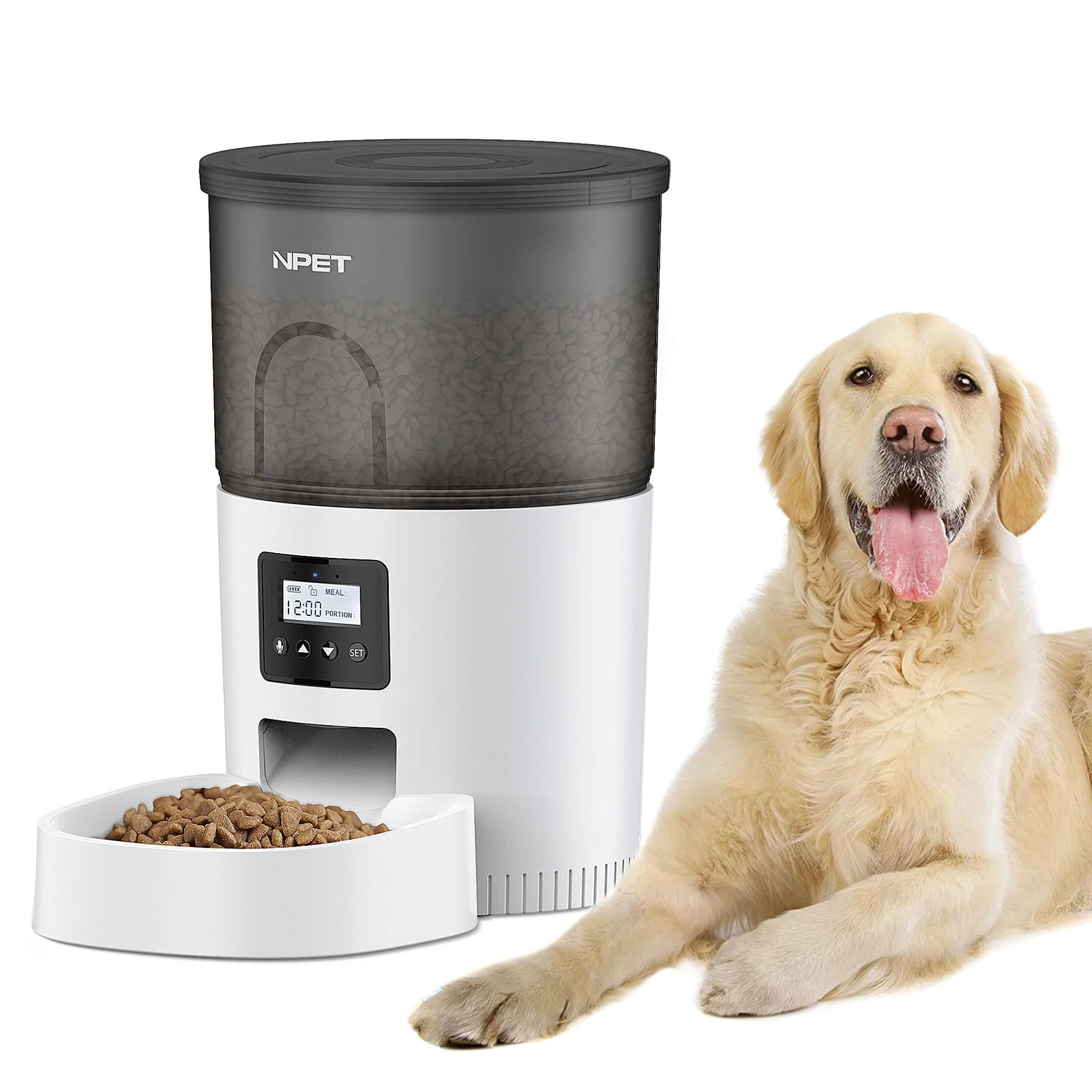 

Hot Selling Wholesale NPET Smart Pet Automatic Feeder 3L Dog Food Feeder With Timer Cat Dispenser Smart Pet Feeder