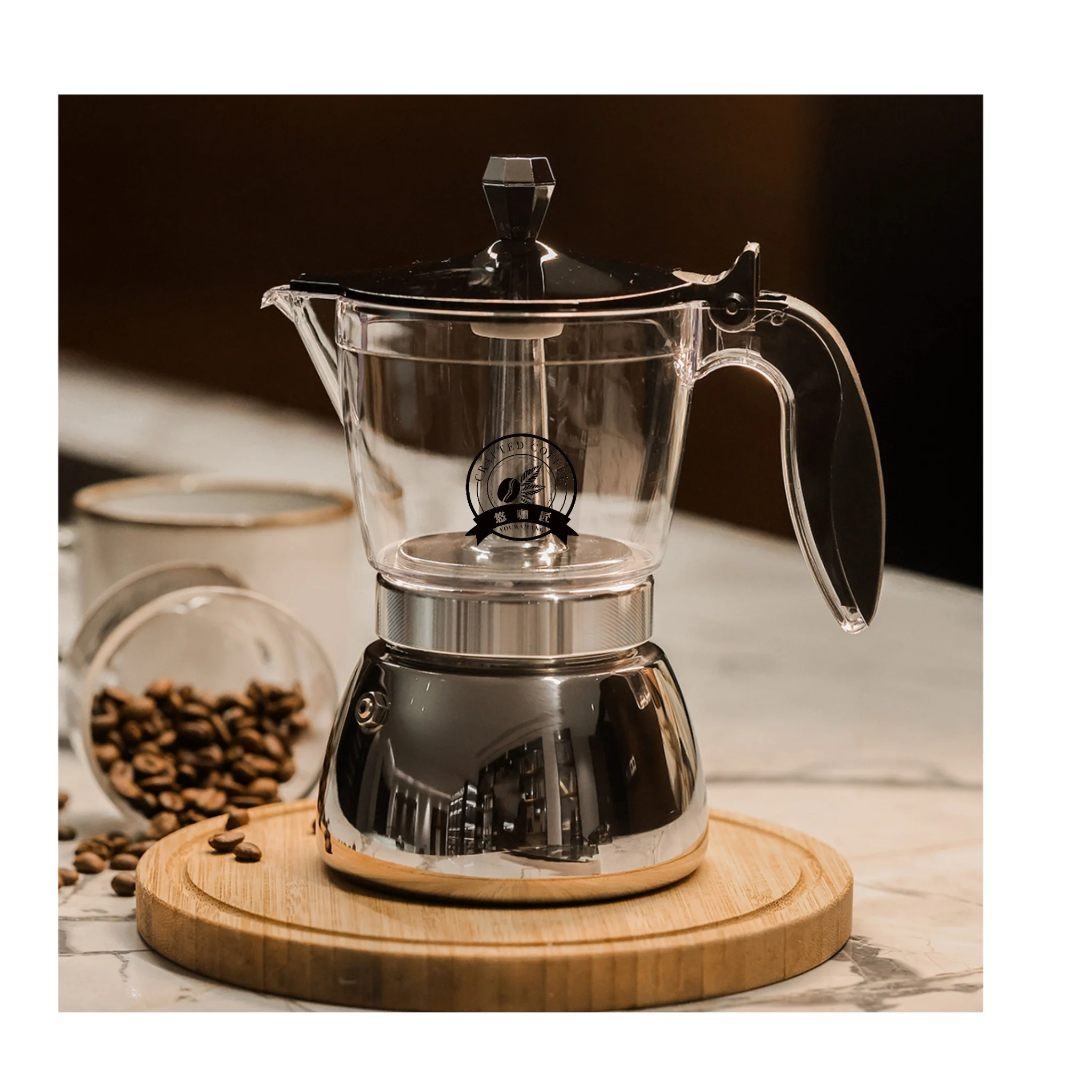 4/6 doorzichtige roestvrijstal - Home Office Moka recensie en prijs