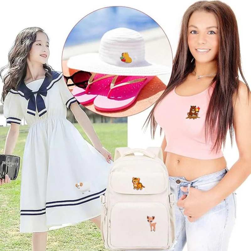 2025 Popular New Cartoon Tiger and Lion Patch Stickers Sika Deer and Hedgehog Embroidery Labels Fox Embroidery Pieces