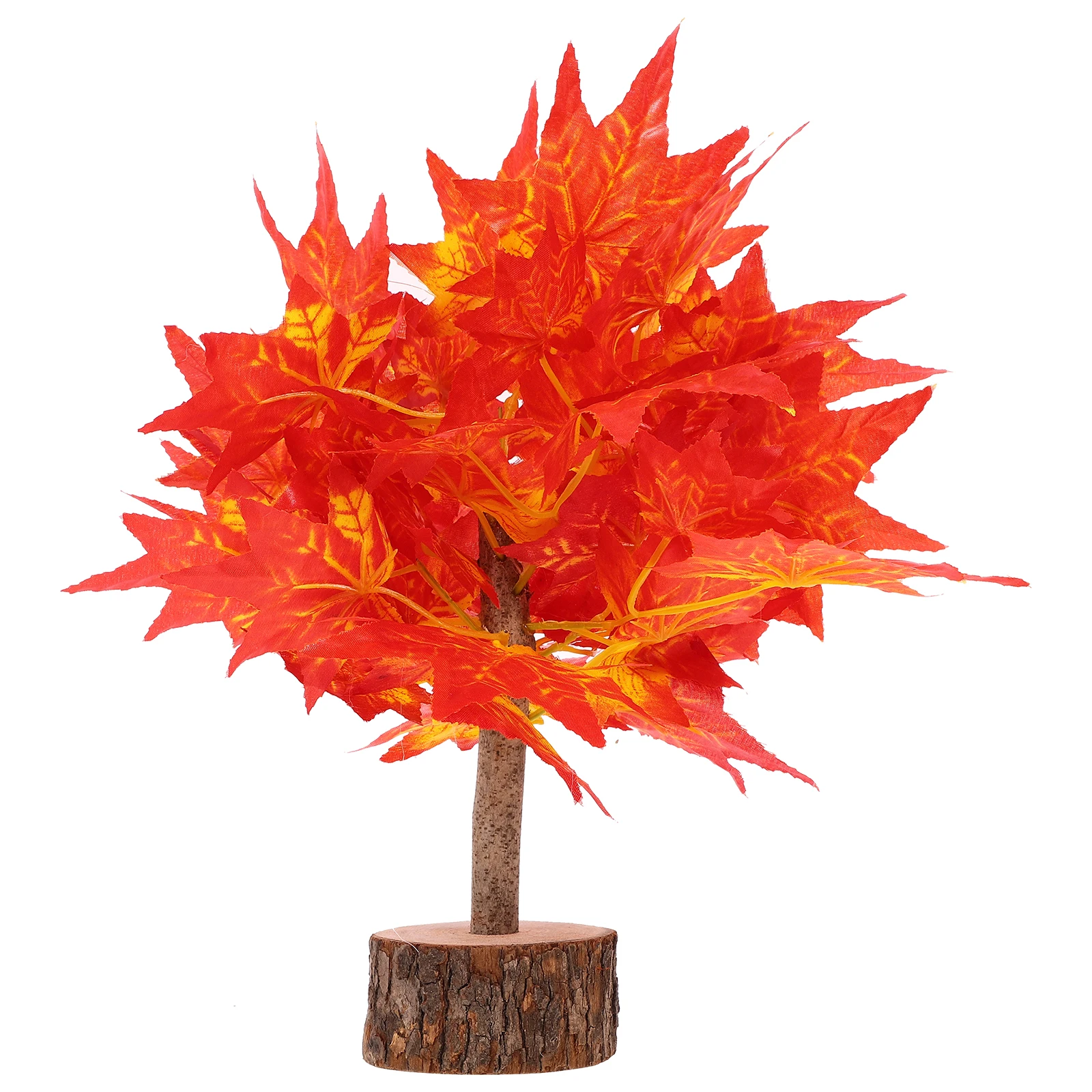 

Autumn Faux Maple Tree Decor Artificial Plant for Indoor Home Office Cafe Decoration Realistic Simulation Bonsai Tabletop