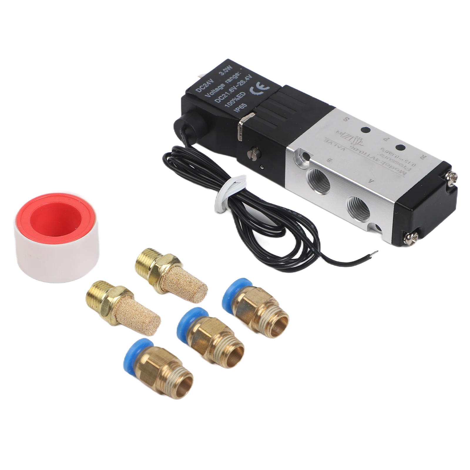 24V Solenoid Valve 2 Position 5 Way with 40 Filter Designed for High Frequency Switching in Industrial Settings