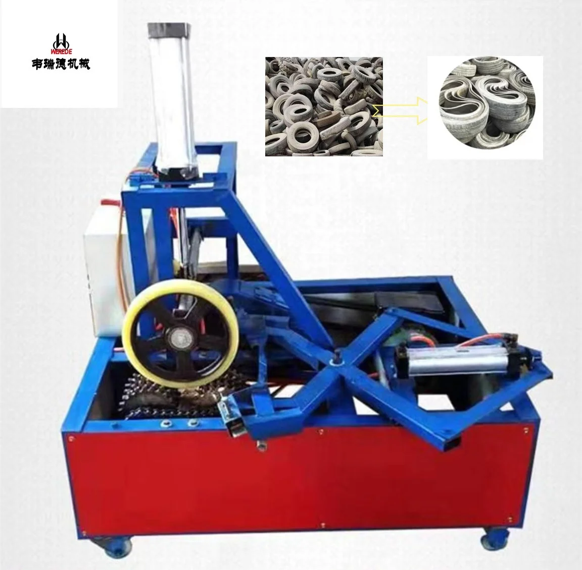 Waste Tire Recycling Rubber Processing Cutting Machine with Low Price