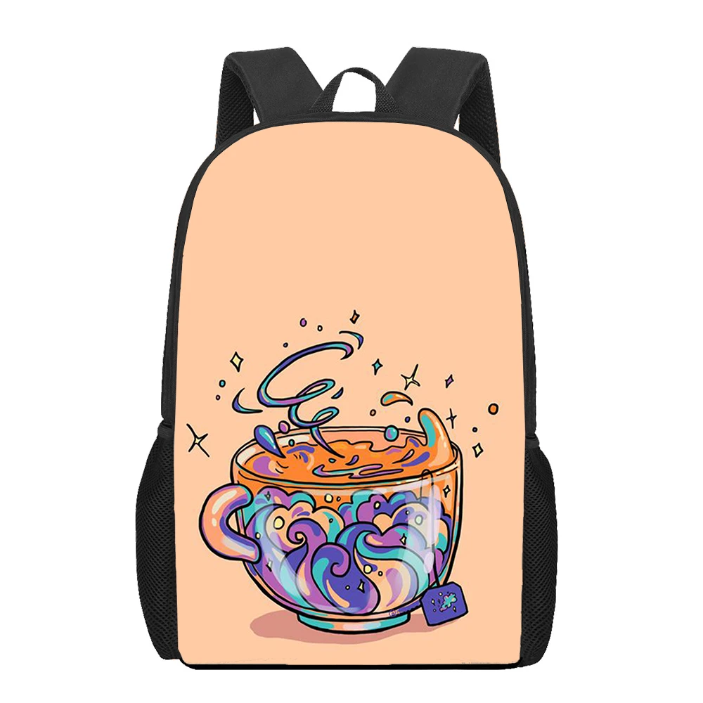 Bonito dos desenhos animados copo animal impressão saco de escola adolescente meninas meninos crianças sacos de livro casual ombro mulher homem mochila viagem