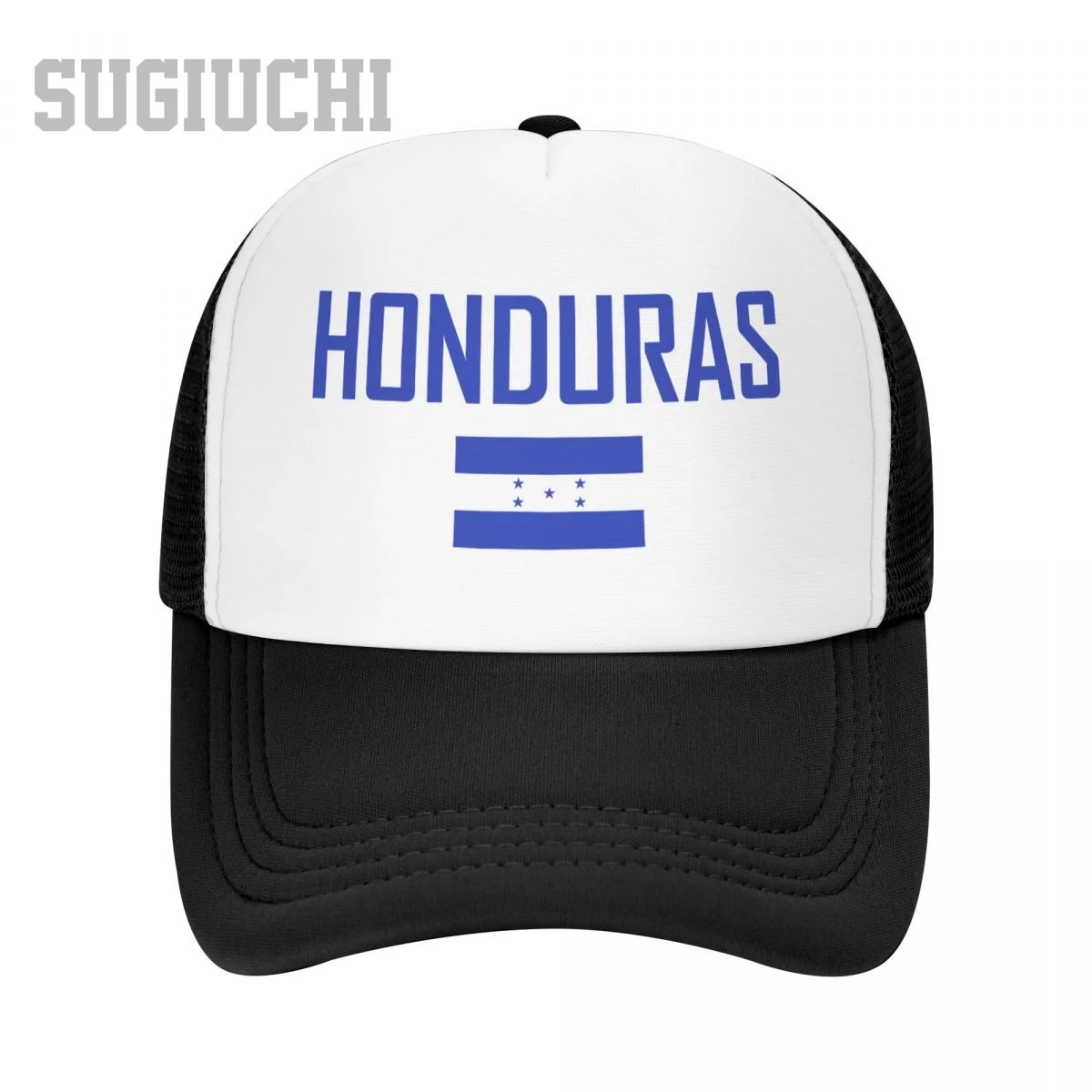 

Унисекс сетчатая кепка шляпа HONDURAS с флагом и шрифтом Trucker для мужчин и женщин бейсболки на открытом воздухе крутые