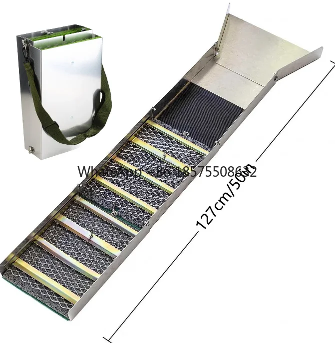 Folding Gold Sluice Box Aluminum Alloy Portable Sluice Box for Gold Mining Chute Panning Prospecting Recovery Tool