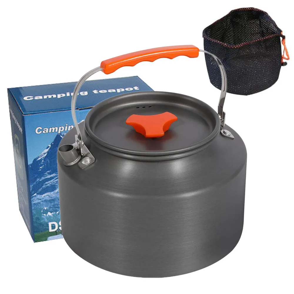 1,1 L/1,6 L/2L Outdoor Camping Wasserkocher Kaffee Teekanne Tragbare Leichte Aluminium Teekanne für Wandern Picknick