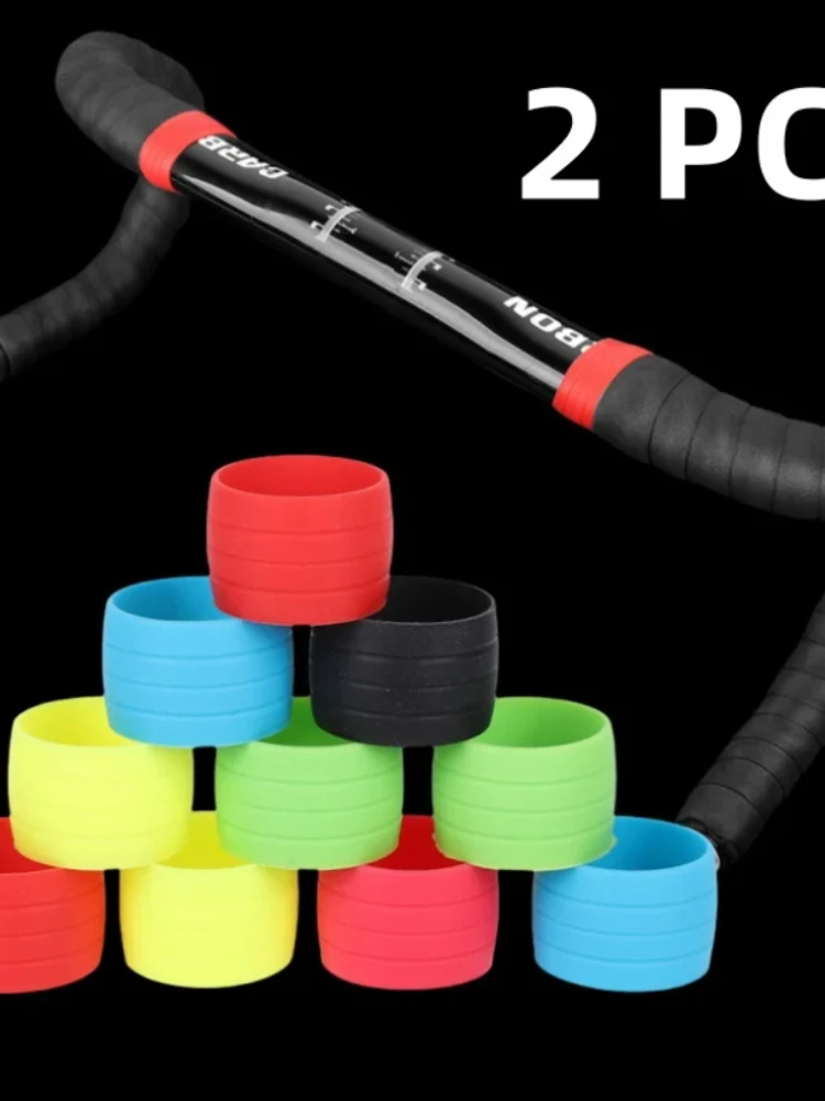 AliExpress Silicone Anti-skip Bicycle Handlebar Tape plug Fixed Ring Road Bike Shift Handle Protection Cover Non-Slip Cycling Accessor