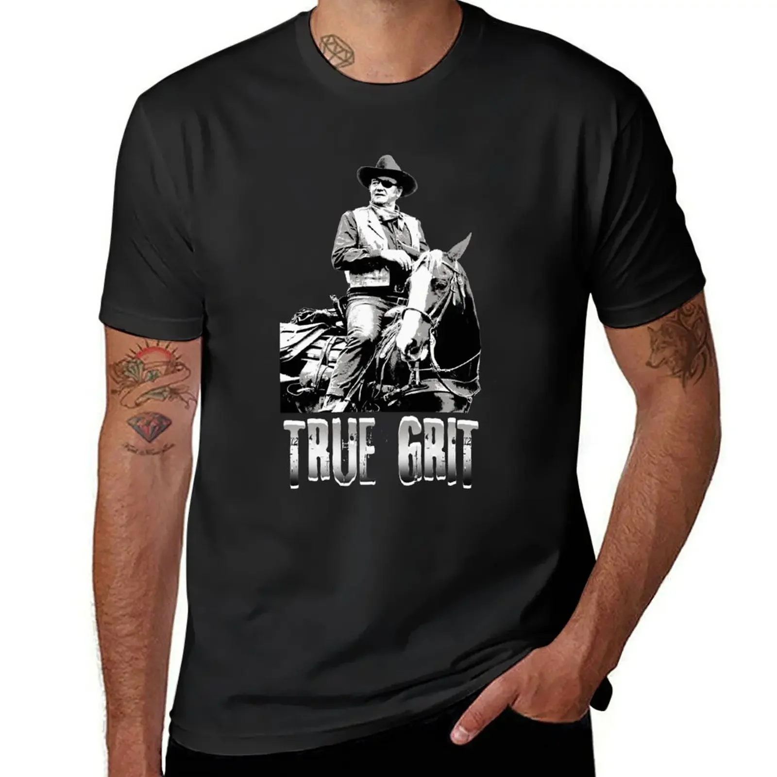 

true grit T-Shirt anime figures boys animal print essential t shirt customs mens shirts graphic tee