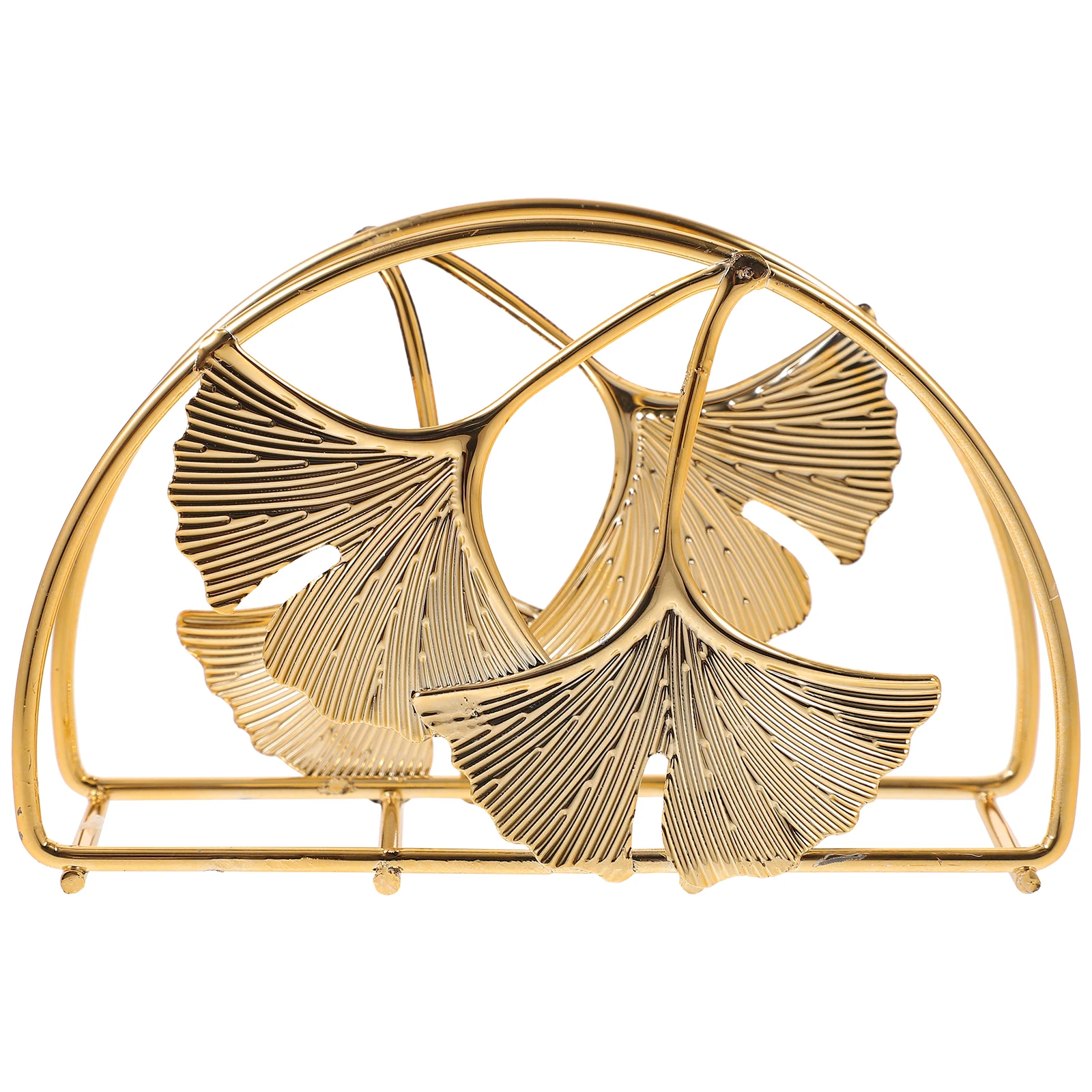 

Wrought Iron Napkin Holder Gold Leaf Design Paper Tissue Storage Bathroom Kitchen Party Cafe Hotel Metal Napkins Stand