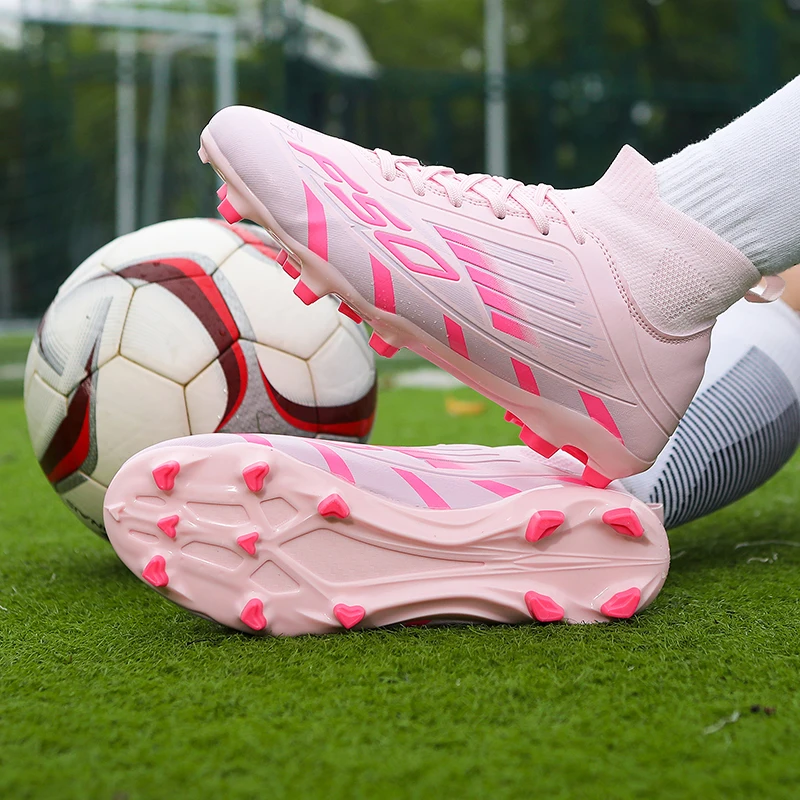 

New Men Football Boots Non-Slip Boys Soccer Shoes Hot-selling Sneakers Grass High-quality Match Outdoor High-top Light Cleats