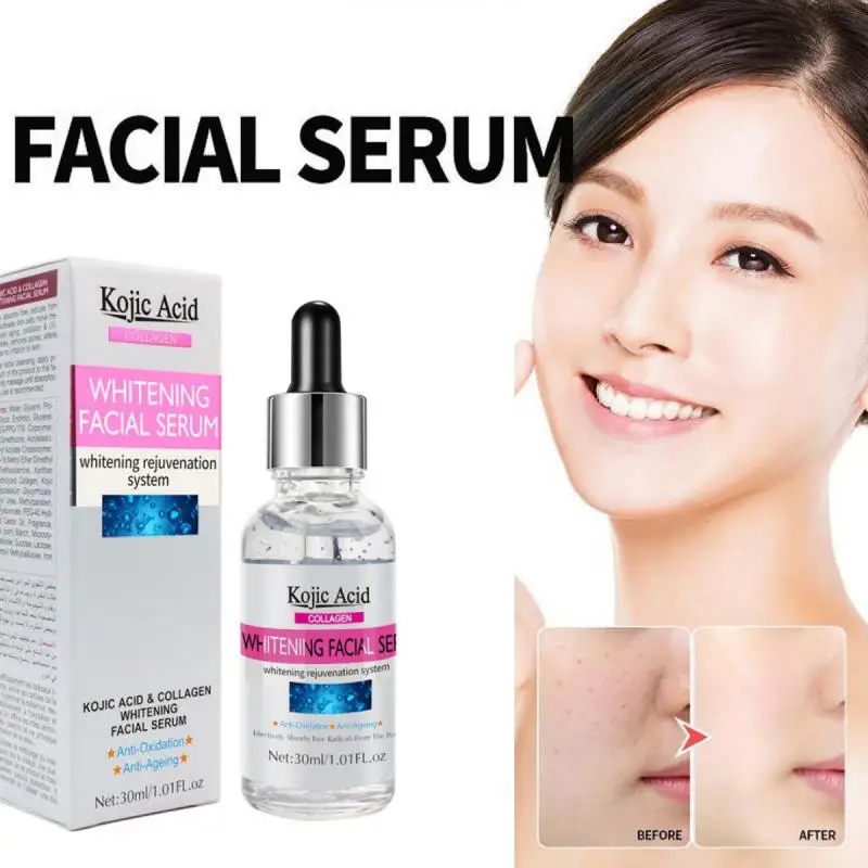 Kojic Zuur Serum Voor Gezicht Remover Hyaluronzuur Whitening Fade Melanine Anti Rimpel Gezichtsserum Huidverzorgingsproduct