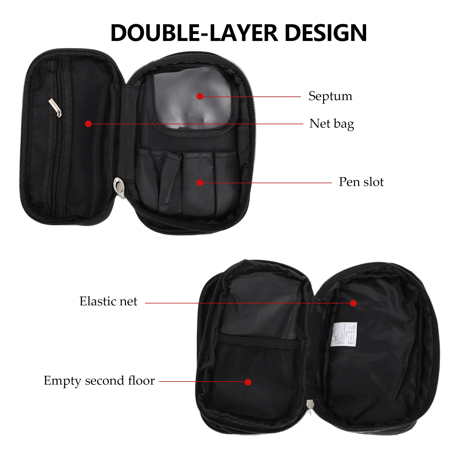 

Waterproof Makeup Bag Large Capacity Travel Organizer Toiletries Pouch Makeup Brush Holder Anti-Scratch Durable Storage