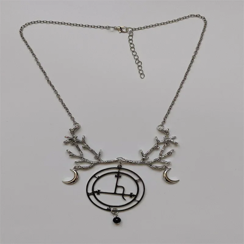 Sigil of Lilith Necklace Forest Branch Pendant Goth Satan Pagan Witch Magic Wedding Wicca Occult Jewellery