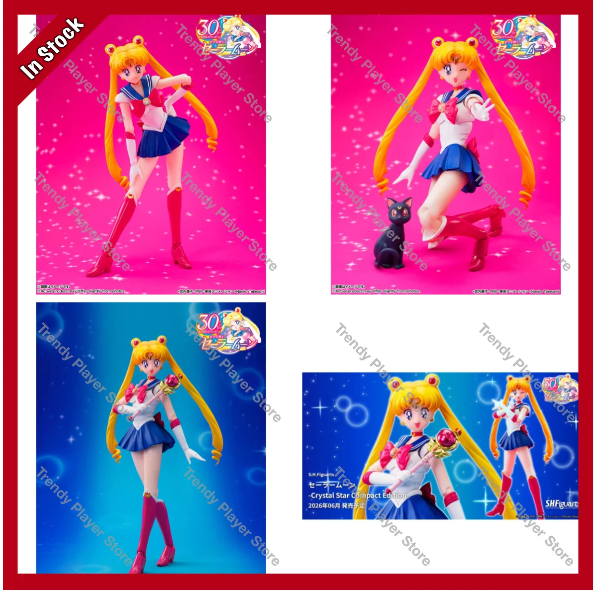 2026 New【IN STOCK】Bandai S.H.Figuarts Sailor Moon Anime Color Edition Tsukino Usagi 1/12 Articulated Figure Collectible Toy