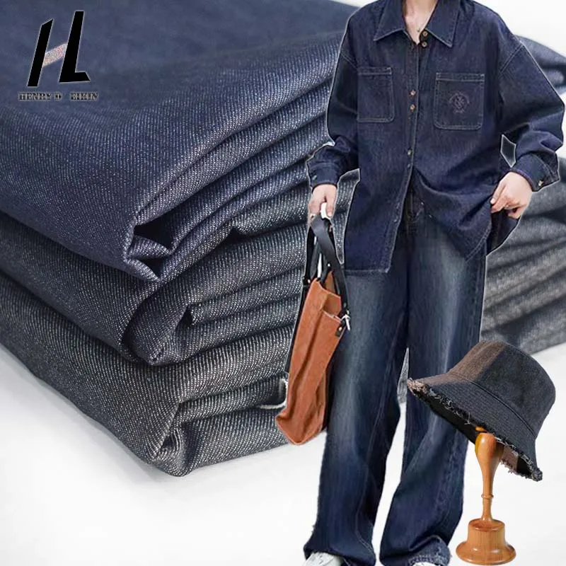 

Henry Wholesale Micro Stretchy Denim Fabric Fashion Designer Polyester/Cotton/Spandex Jeans Fabrics Quilting Sewing Material