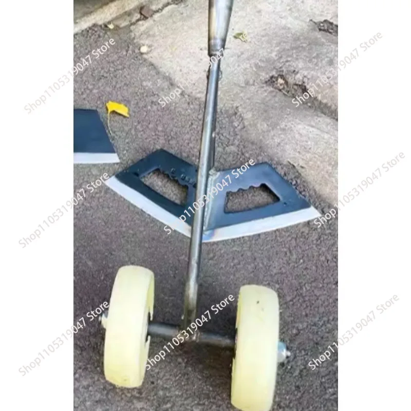 Household Hand Pushed Wheeled Hoe, Manganese steel Weeder, Garden Hoe,Turning and Weeding Soil, Push Hoe Loosening Machine