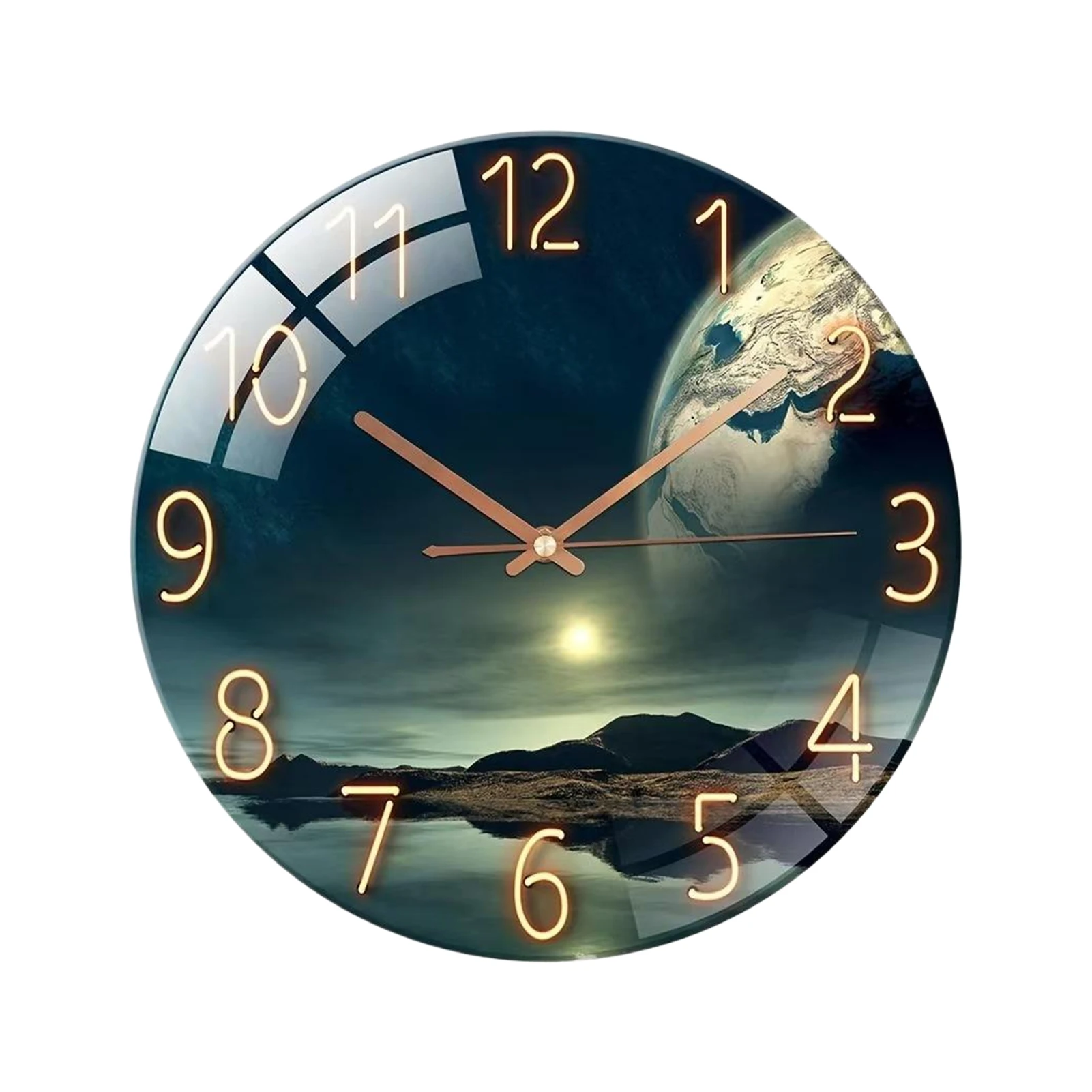 

Wall Clock Accurate Timekeeping Easy To Read Unique Style Tempered Glass Electronic Table Clock 2 34cm