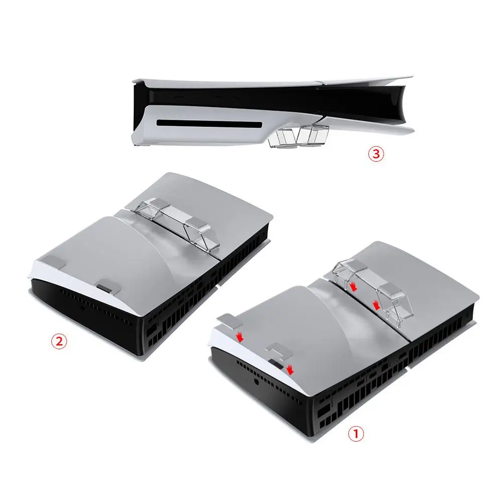 For Slim Holder Horizontal Bracket Stand With 4-Port USB Hub Base For Slim Disc & Digital Game Console Dock Mount Holder image 2