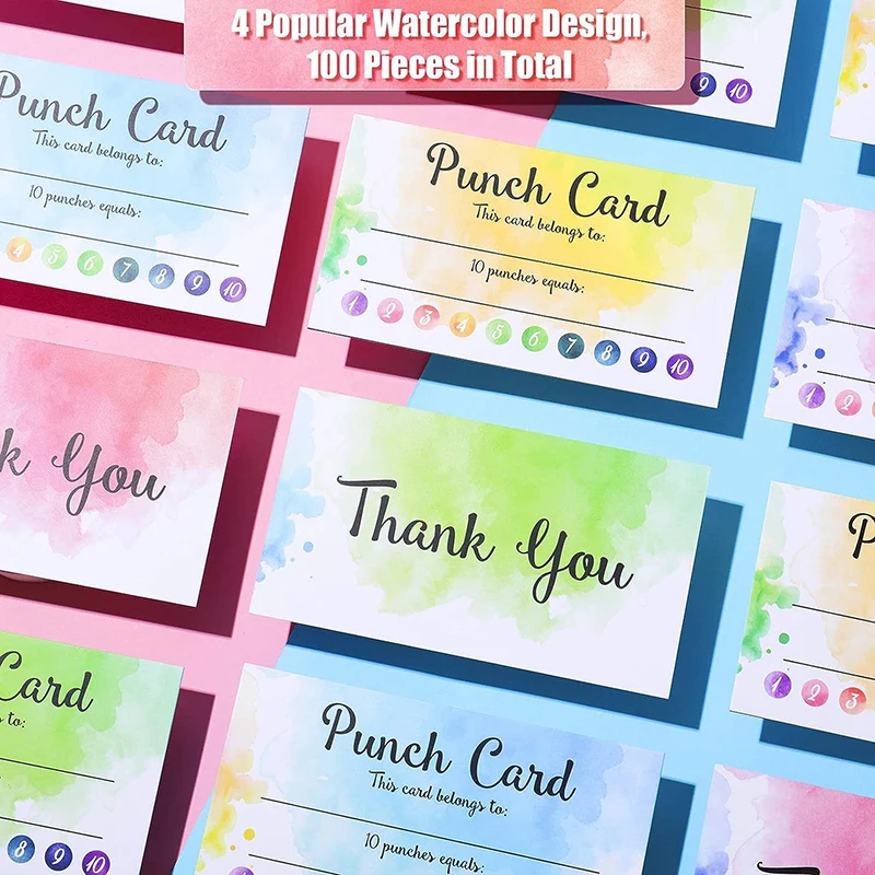 50Pcs Adorable Punch Cards My Reward Cards Classroom Student Home Behavior Incentive Punch Cards Decor Motivational Cards