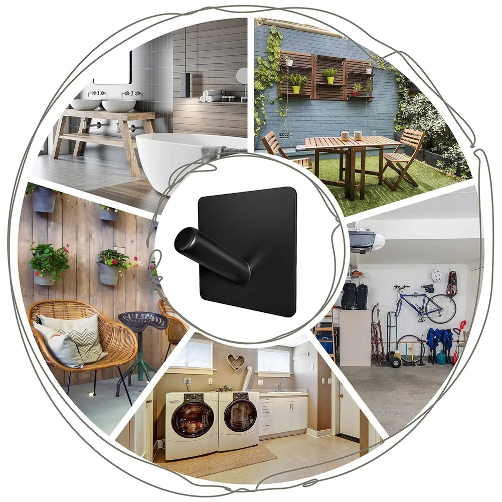 

B17B Hooks Adhesive Hooks Thick Door Clothes Hooks Behind The Door Bathroom Traceless