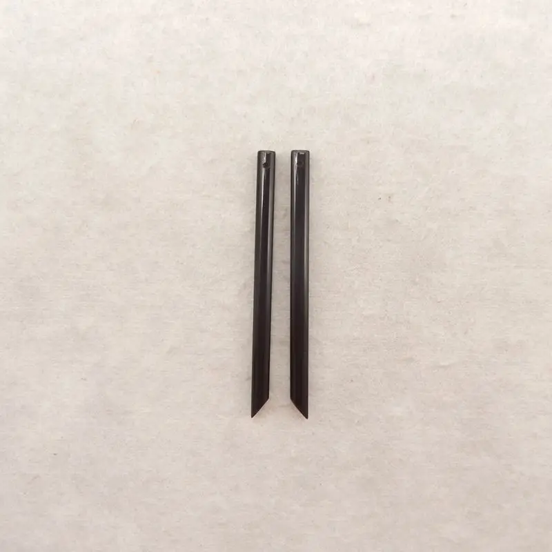 

Пара конических серег из полированного обсидиана, натуральный черный драгоценный камень, гладкая отделка для остройства, ремесленные украшения 60x4x4 мм-4 г