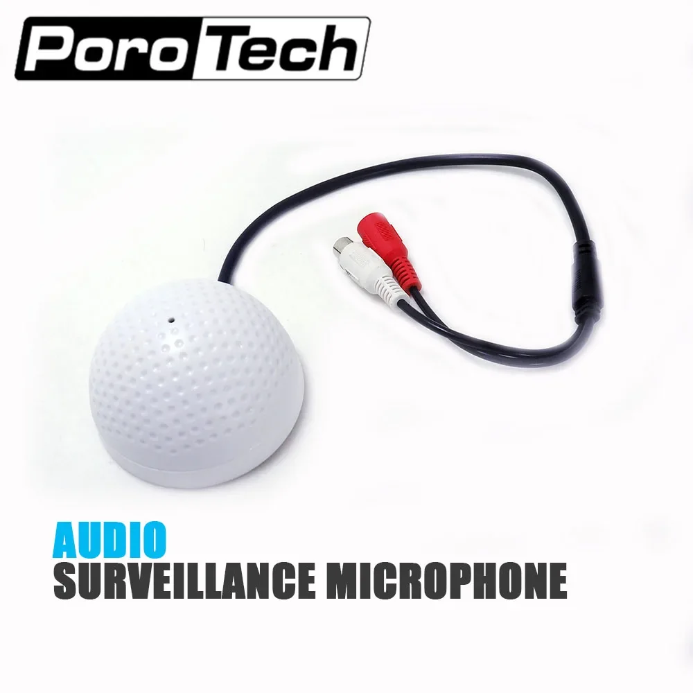 AU10 Hot Selling CCTV Microphone Golf Shape audio Pickup Device High Sensitivity DC12V audio Monitoring sound listening device