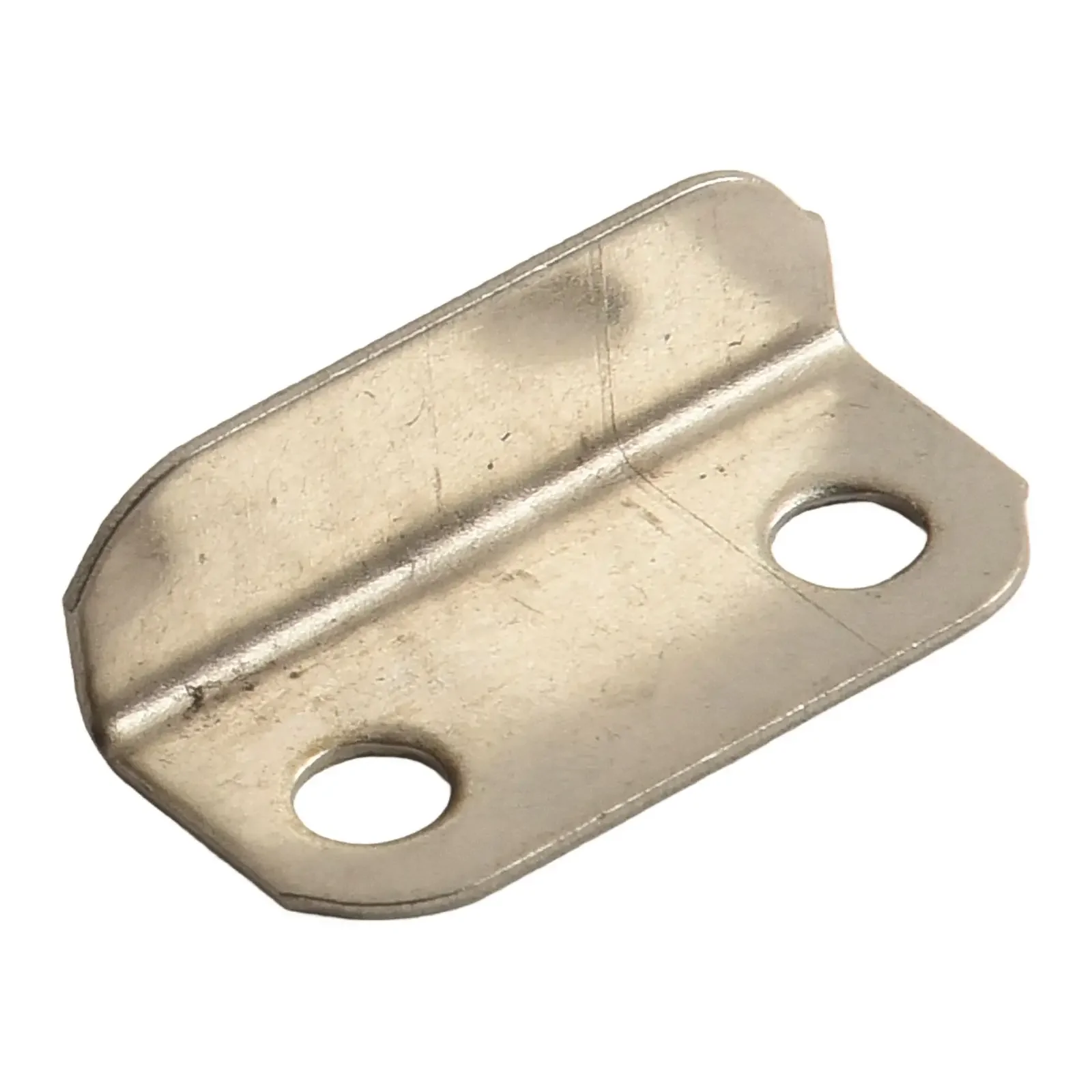 Essential Home Office Drawer Lock Strike Plate Silver Tone Metal Replacement Set of 10 Designed for Durability Easy to Install
