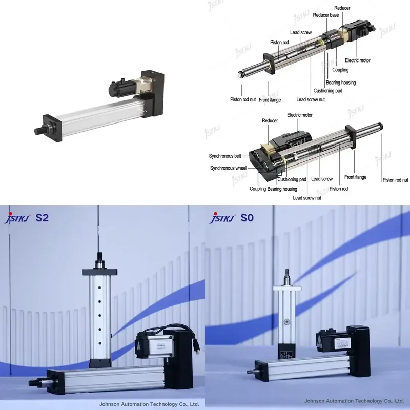 Electric Linear Cylinder Actuator IP66 Rated Servo Motor 0.1-300 Tons Thrust Model S4 1-2000mm/s Speed 1-6000mm