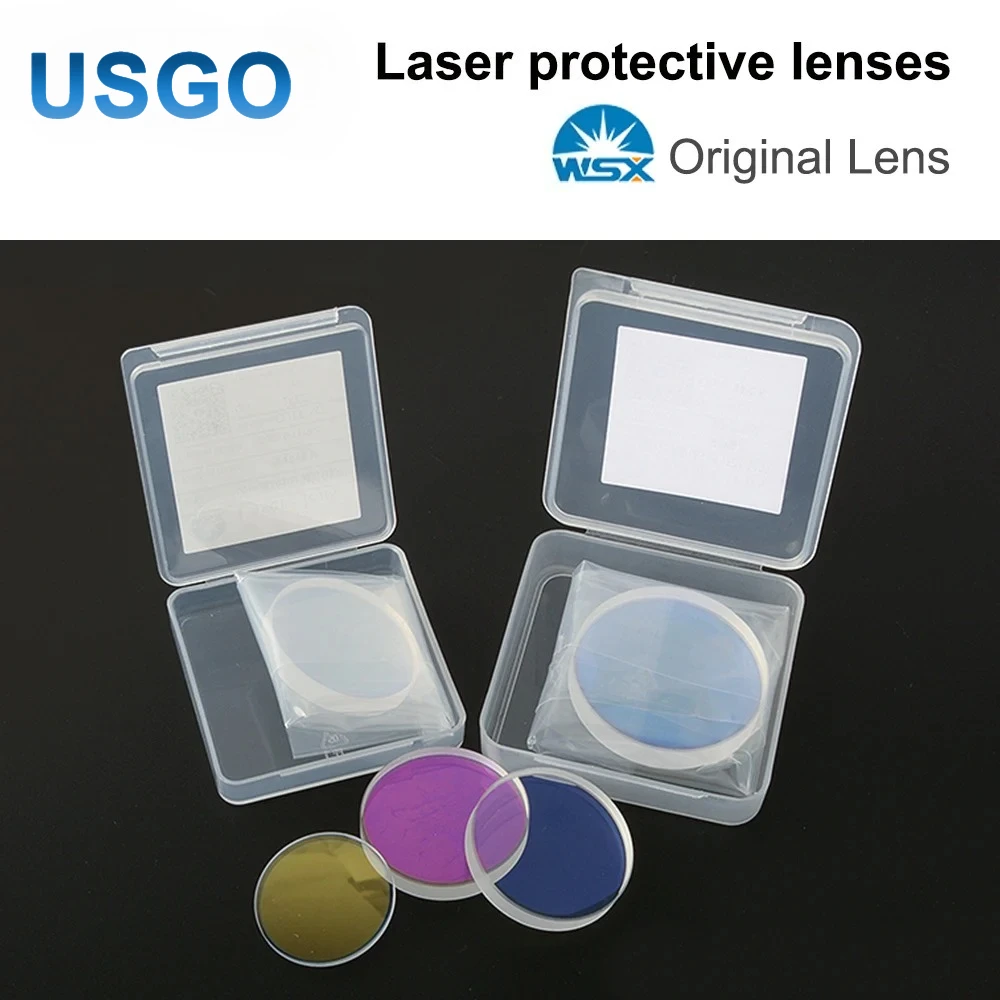USGO 1064nm JGS1 Fused Silica Protective Windows 18x2 20x2 30x5 Laser Protection Lens for Fiber Cutting Head KC13 KC15 4KW