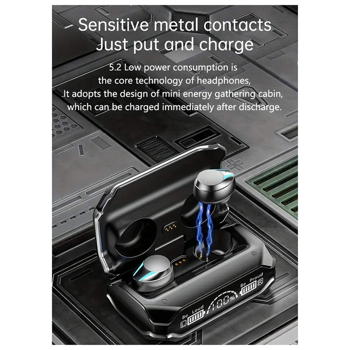 M41 TWS หูฟังสเตอริโอควบคุมเสียงแบบสัมผัส V5.3ชุดหูฟังบลูทูธไร้สายลดเสียงรบกวนแบบสปอร์ต