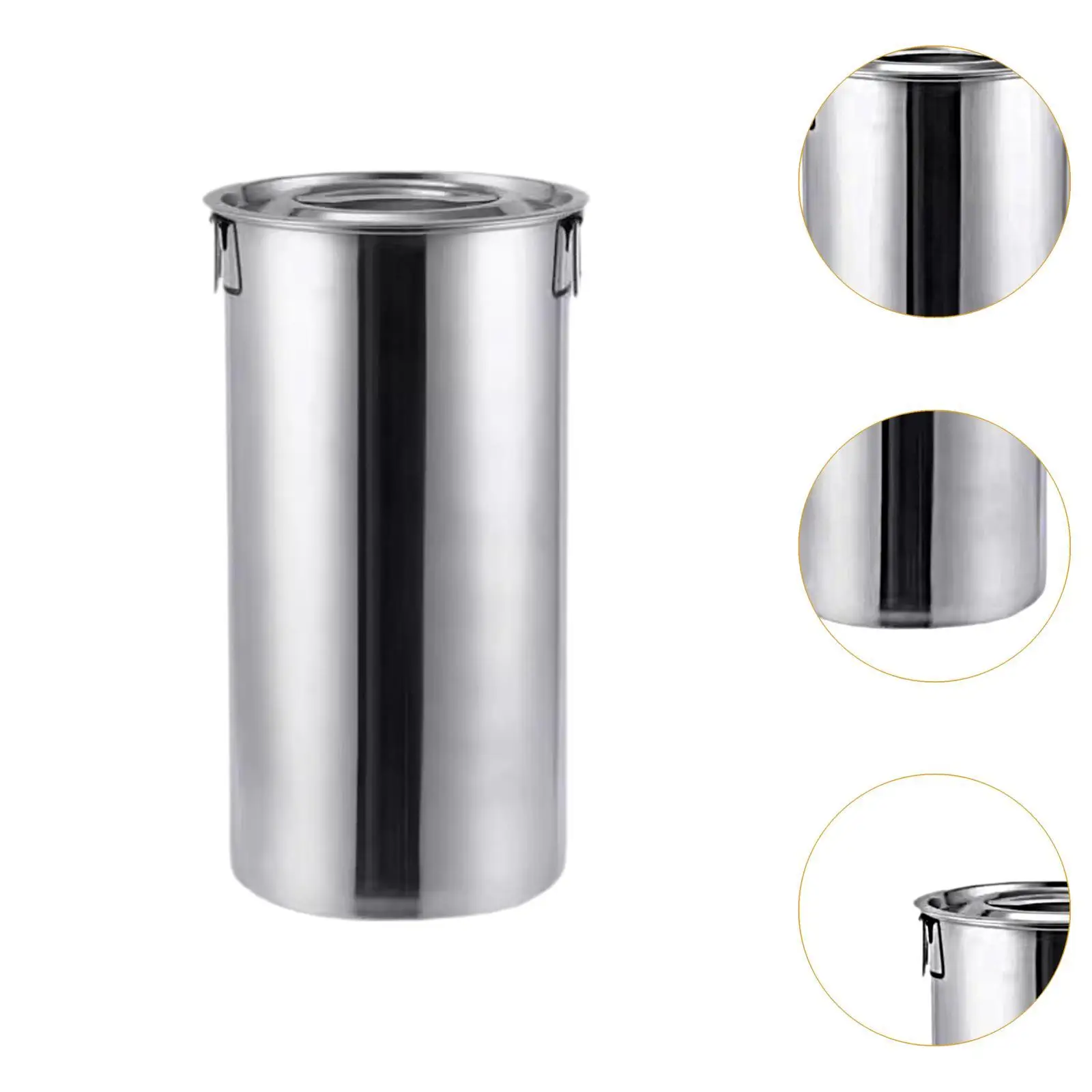 Stainless Steel Bucket with Lid Milk Pail with Double Handle Beverage Drink Dispenser for Beach Outings Party Kitchen BBQ