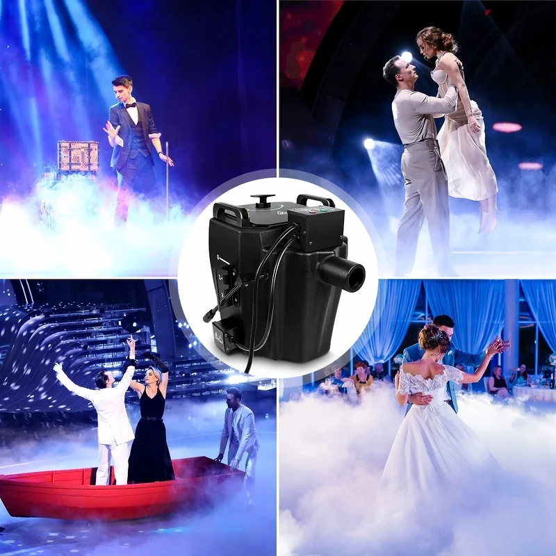 HANHI 3500W Dry Ice Machine Satge Special Smoke Machine for Wedding Stage Party Events DJ Show Temperature Control