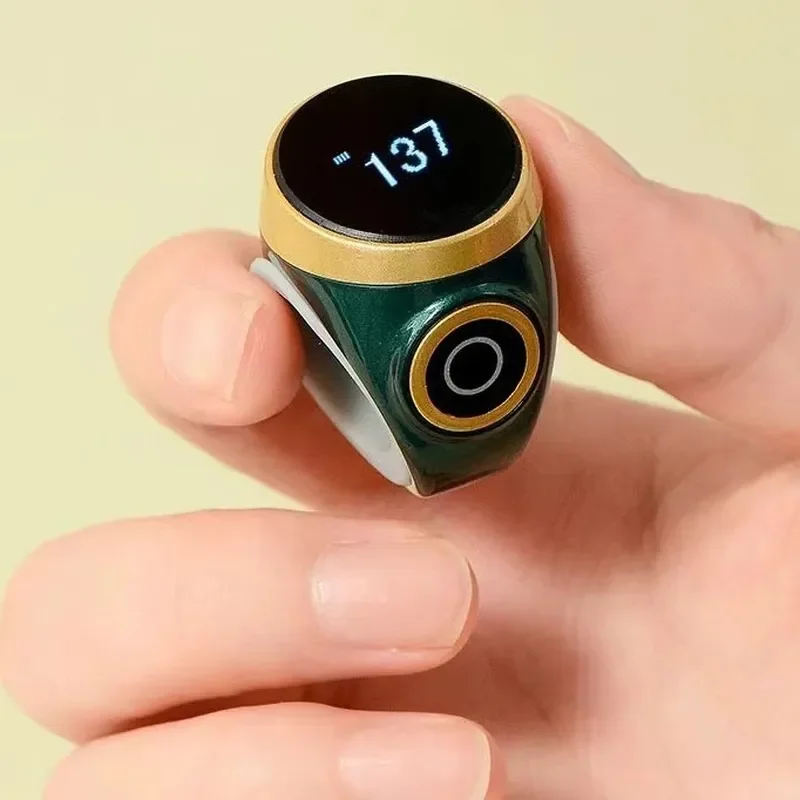 Smart Ring Digital Counter Waterproof S9 Manual Tally Clicker Touch Screen Luminous Display Hand Press Rechargeable Fitness