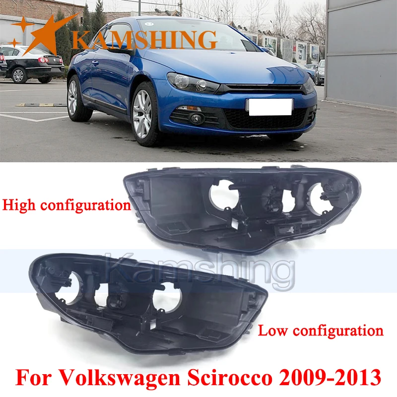 

CAPQX базовая крышка передней фары для Volkswagen Scirocco 2009-2013, задняя фара, задняя часть фары