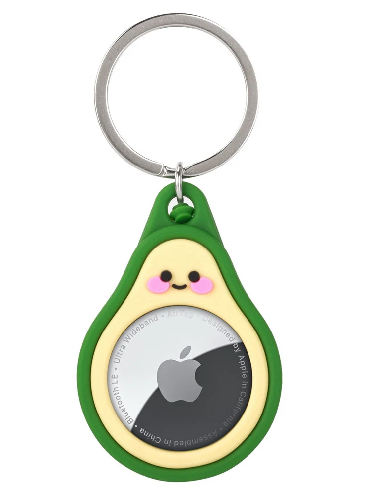 For AirTag Case Locator Cute Funny Silicone Mic key Min nie Avocado strawberryFor AirTags Locator With Keychain