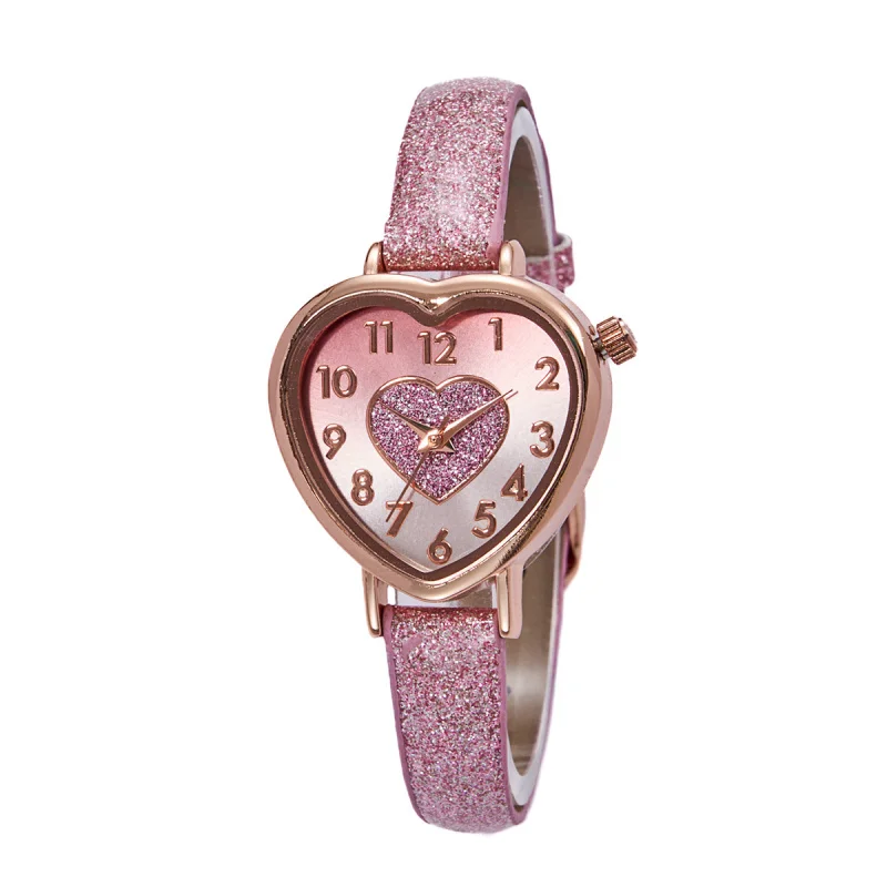 Reloj de cuarzo con forma de amor para mujer, reloj de estudiante, nicho, cinturón en forma de corazón, moda, nuevo