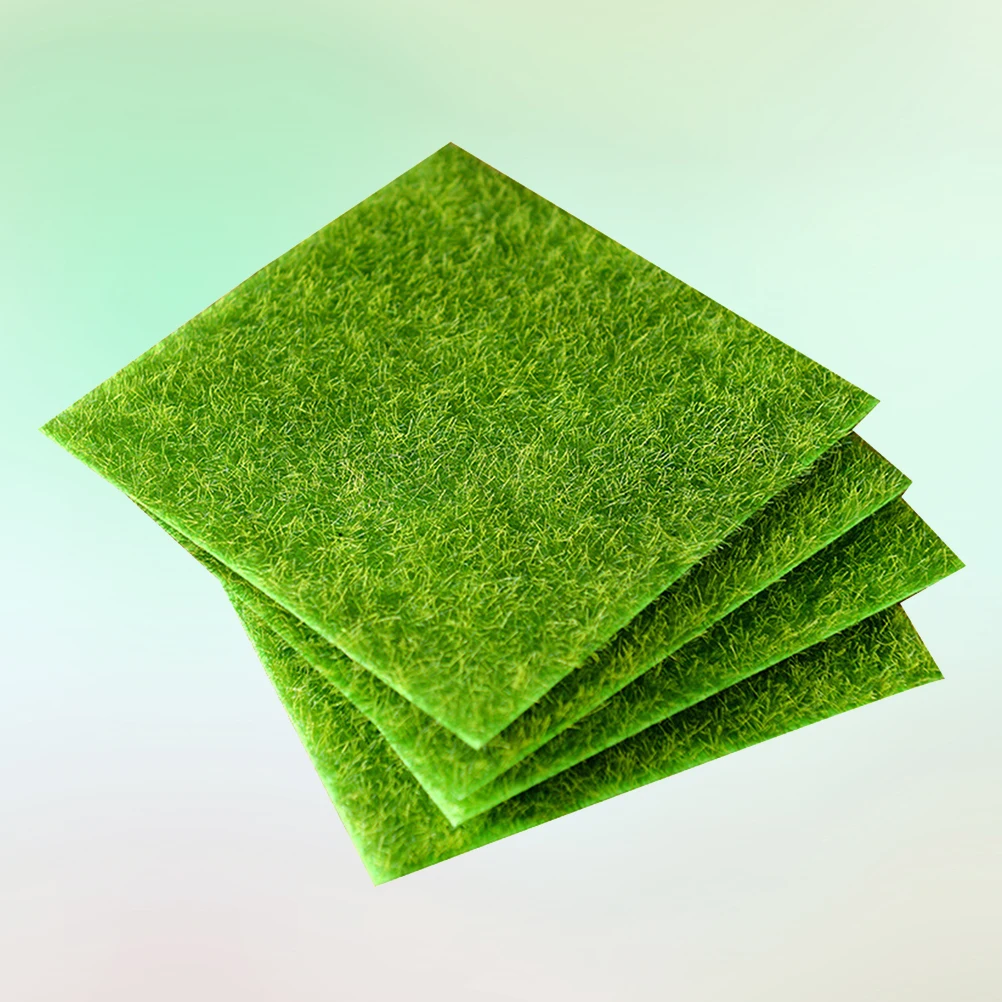 

2pcs Lifelike Artificial Grass 15X15Cm Green For Diy Mini Garden Decor Fairy Grass Ornament Micro Landscape Pvc