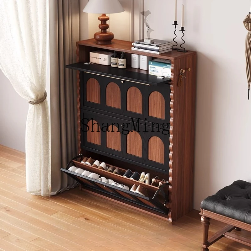 

WYX ultra-thin tipping bucket shoe cabinet household door porch cabinet large-capacity storage locker