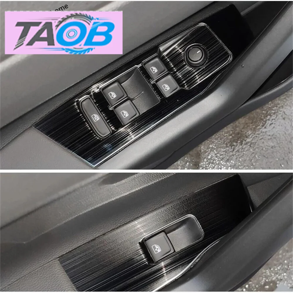 Inside Door Handle Panel Sticker Surround Window Lift Switch Trim Window Switch Button Frame For VW Volkswagen Polo 2019 - 2025