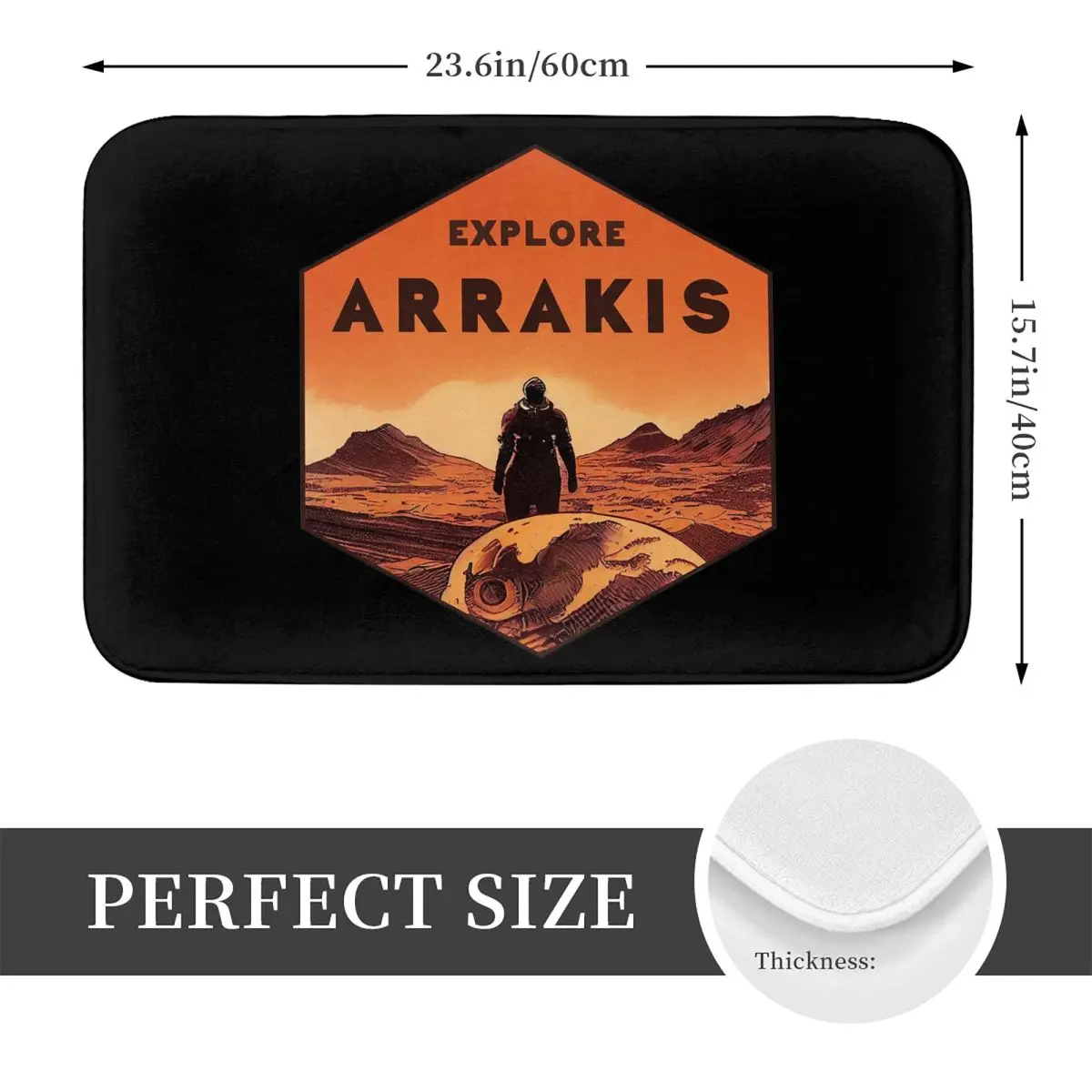 Explore Arrakis Dune Anti-slip Doormat Floor Mat Washable Carpet Rug for Kitchen Entrance Home Bedroom Footpad Mats