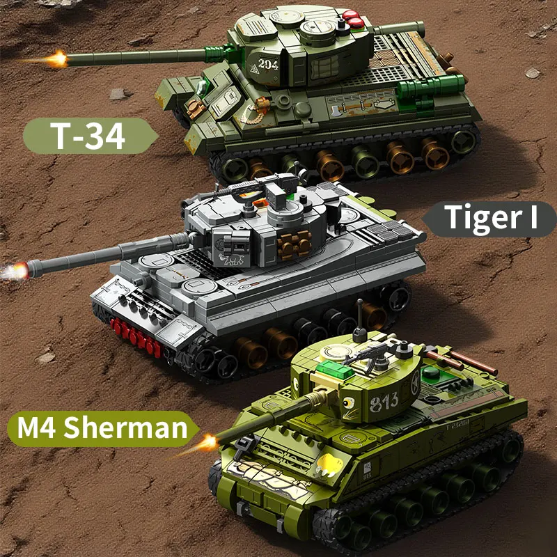 

Детская развивающая сборная игрушка в стиле тигра, танк T-34, танк, доспехи, блоки автомобиля, подарок на день рождения для мальчиков, военное украшение