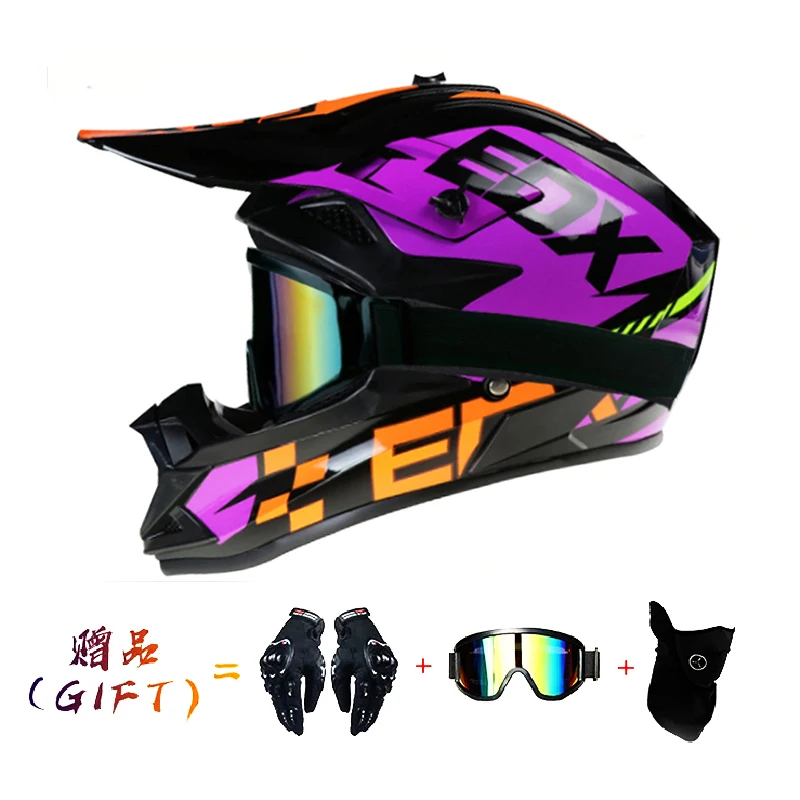 VGV Motocross Motorhelm Off-Road Helm DOT gecertificeerd Driedelig Giveaway Heren Dames Volwassen kind Alle seizoenen verkrijgbaar