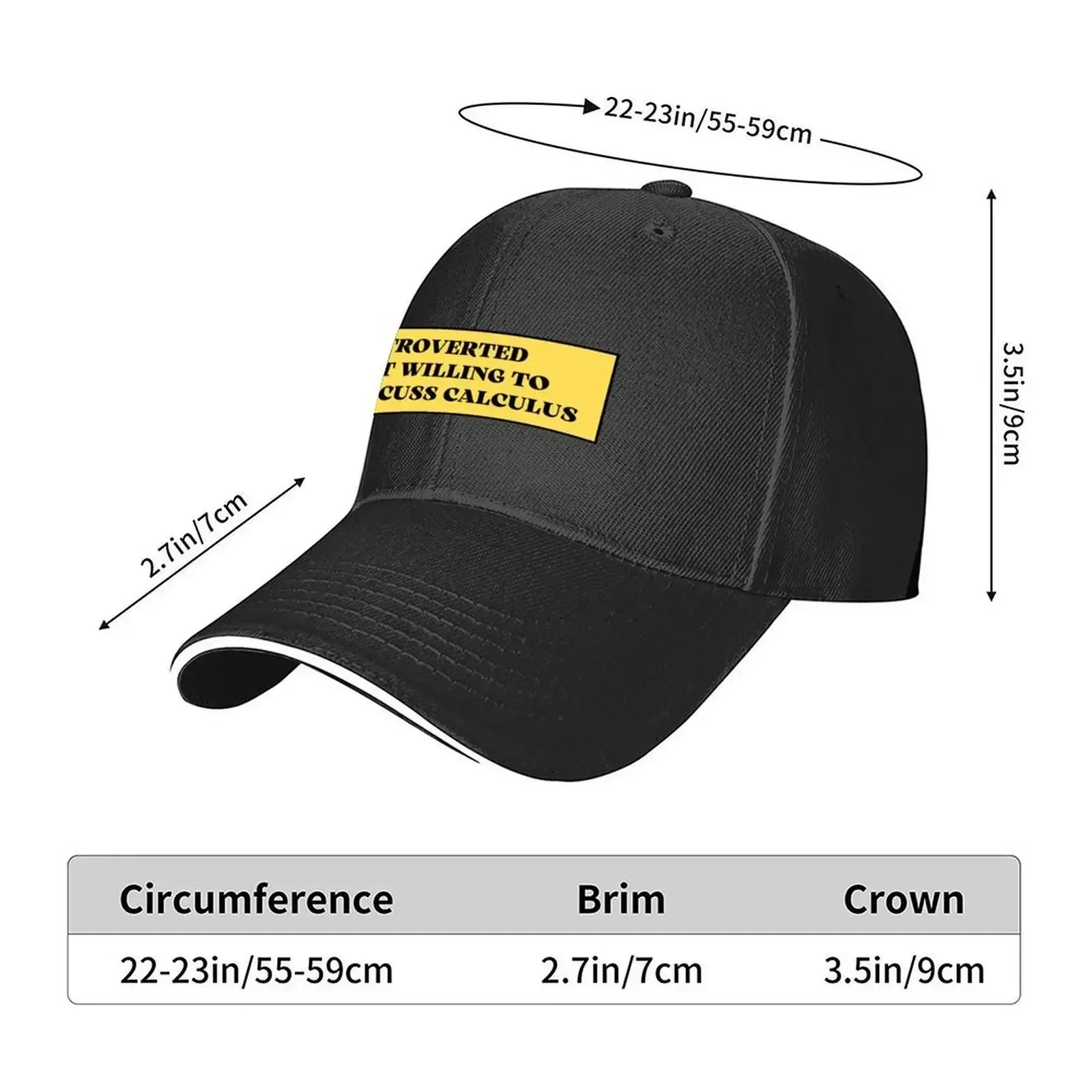 2026 introverted but willing to discuss calculus Baseball Cap dad hat custom Hat Sunscreen designer cap Men's Women's