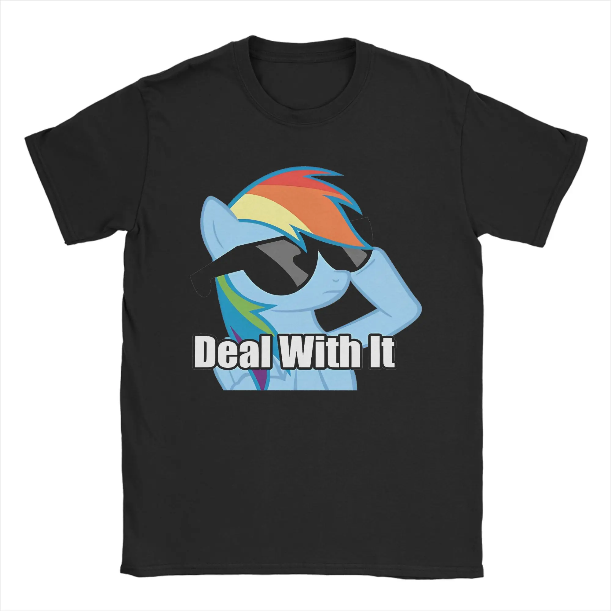 

Футболка Rainbow Dash, мужская одежда из 100% хлопка, новинка, дружба Ponies is Magic, с круглым вырезом и коротким рукавом