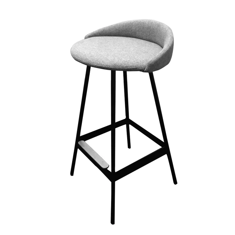 Minimalist Accent Fabric Bar Chairs Iron High Stools Nordic Coffee Shop Jewelry Store Bar Chairs Cadeira Home Furniture