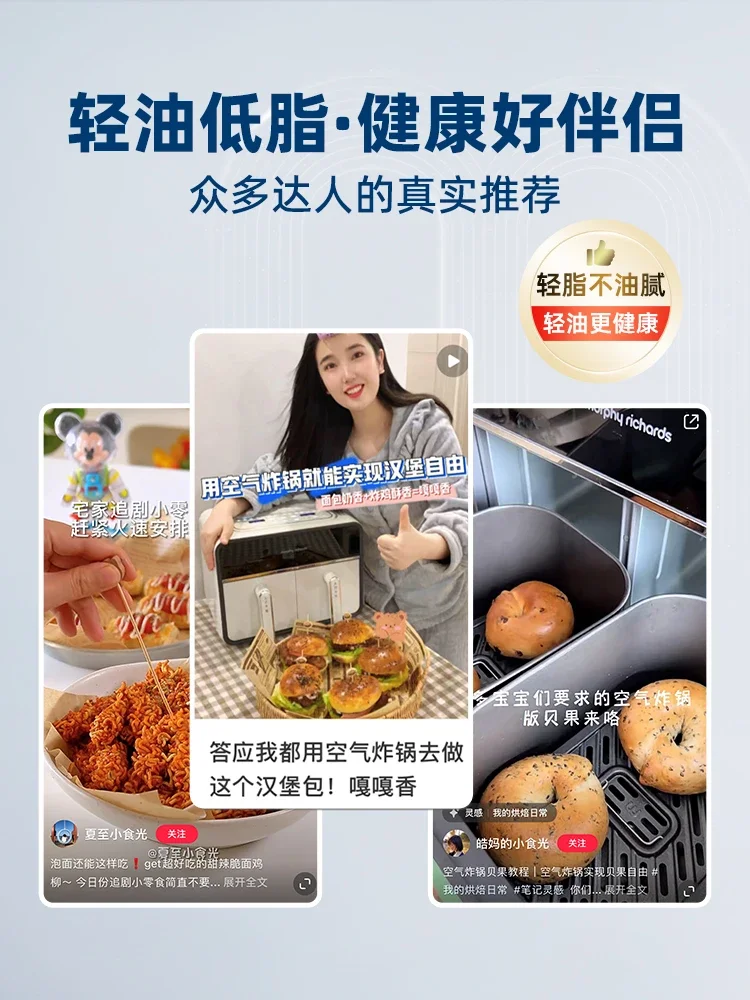 220V Multi-Function Air Fryer with Double Chambers and Large Capacity for Home Use