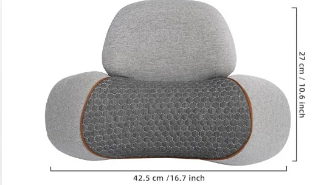 Portable U-Shape Cervical Massage Cushion Heat Vibration Neck Pillow for Travel Office Pain Relief view 4